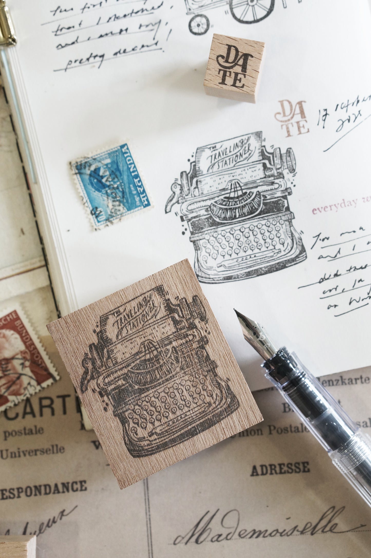 Black Milk Project "Traveling Stationer" Series Rubber Stamp - Typewriter