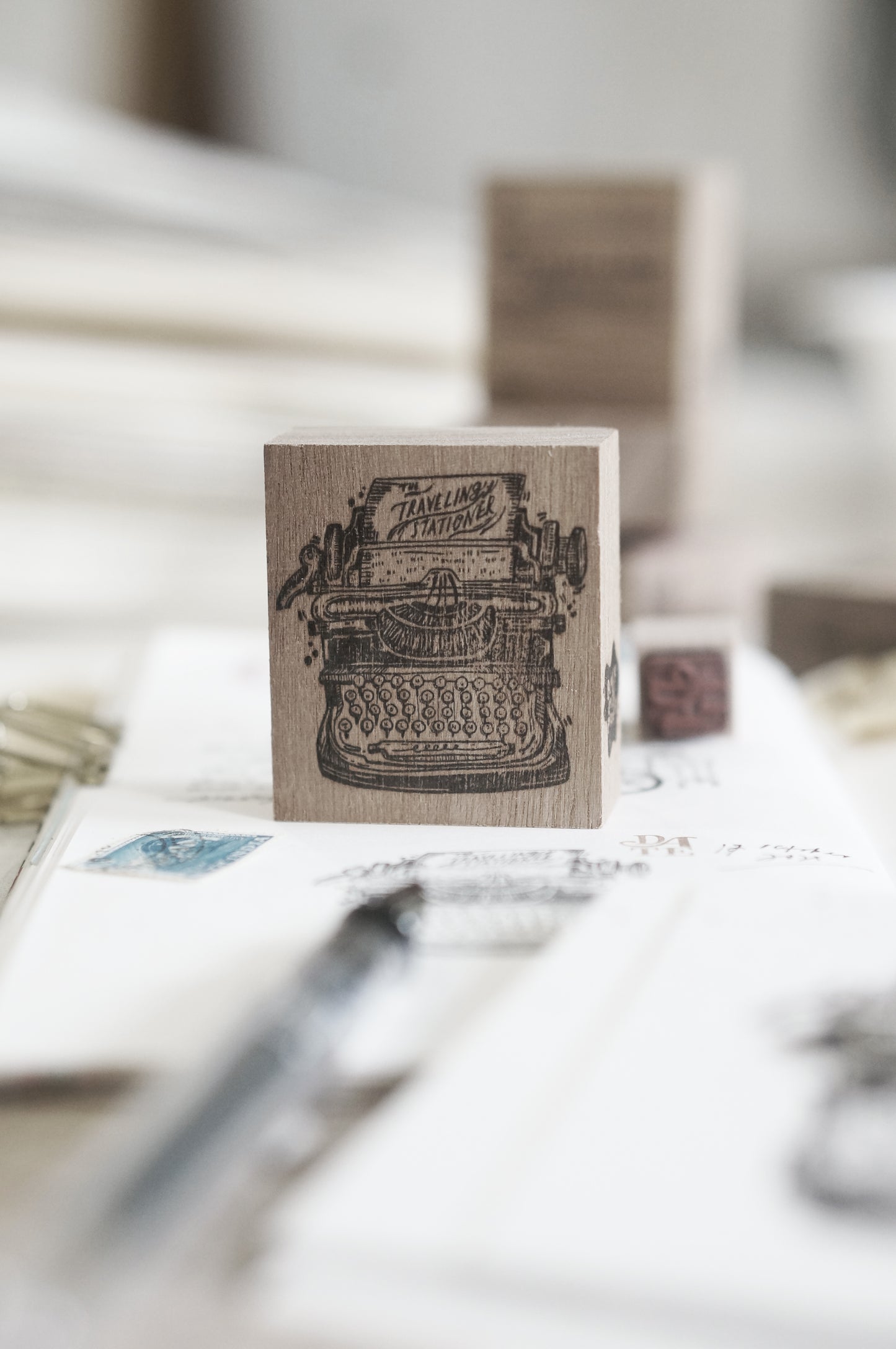 Black Milk Project "Traveling Stationer" Series Rubber Stamp - Typewriter