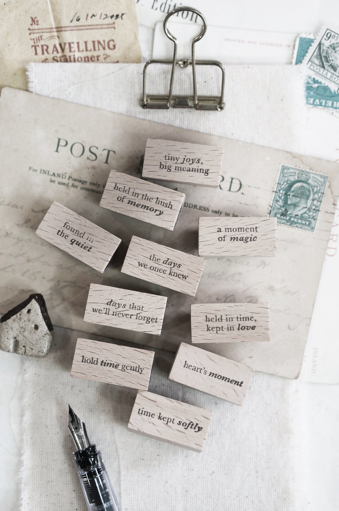 Black Milk Project Mini Rubber Stamp - Pages of Me - Words I