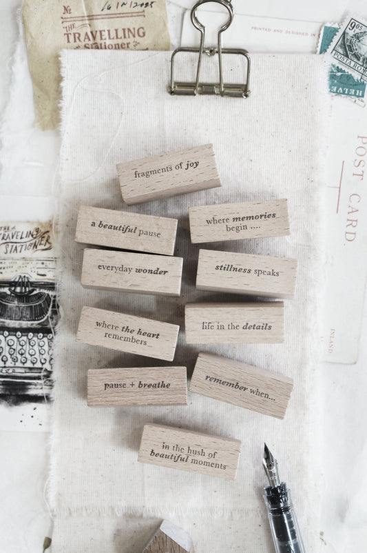 Black Milk Project Mini Rubber Stamp - Pages of Me - Words II