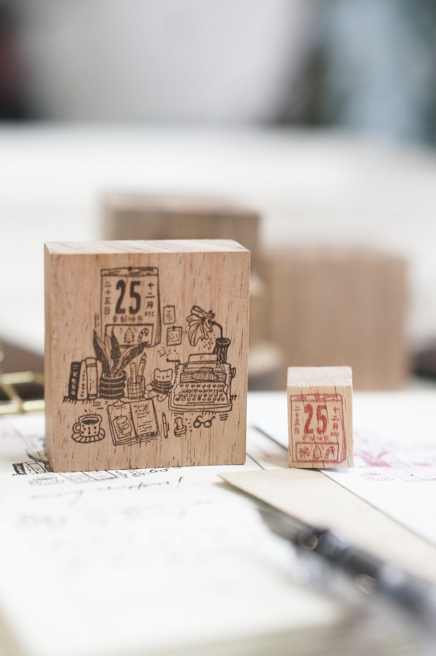 Black Milk Project "Pages in December" Christmas Series Rubber Stamp - Mini Calendar