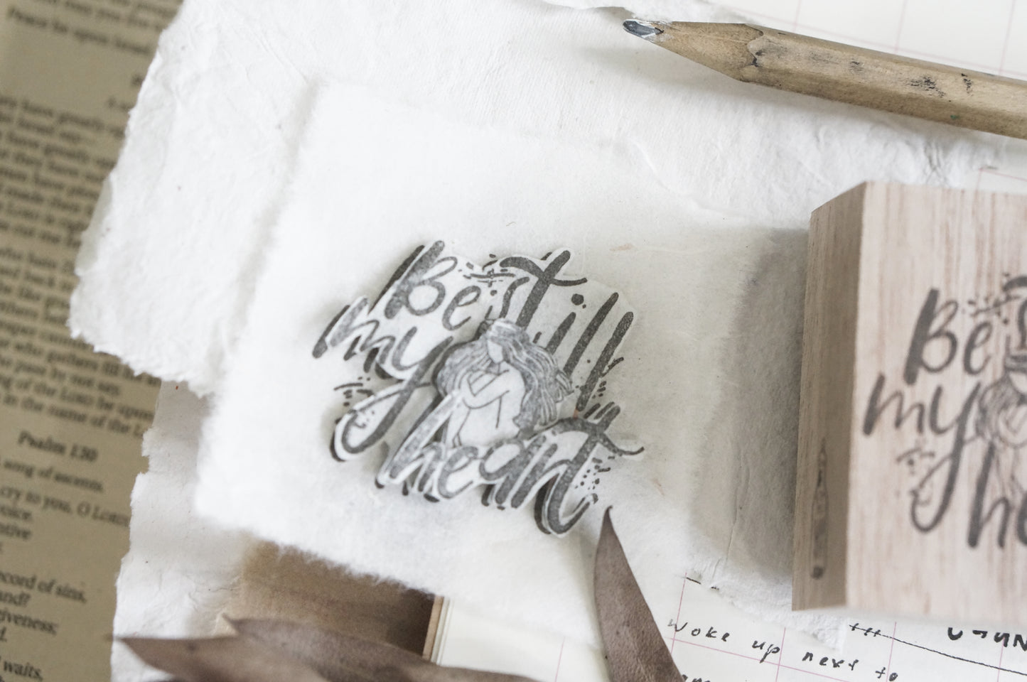 Black Milk Project "Prayer" Collection Rubber Stamp - Be Still