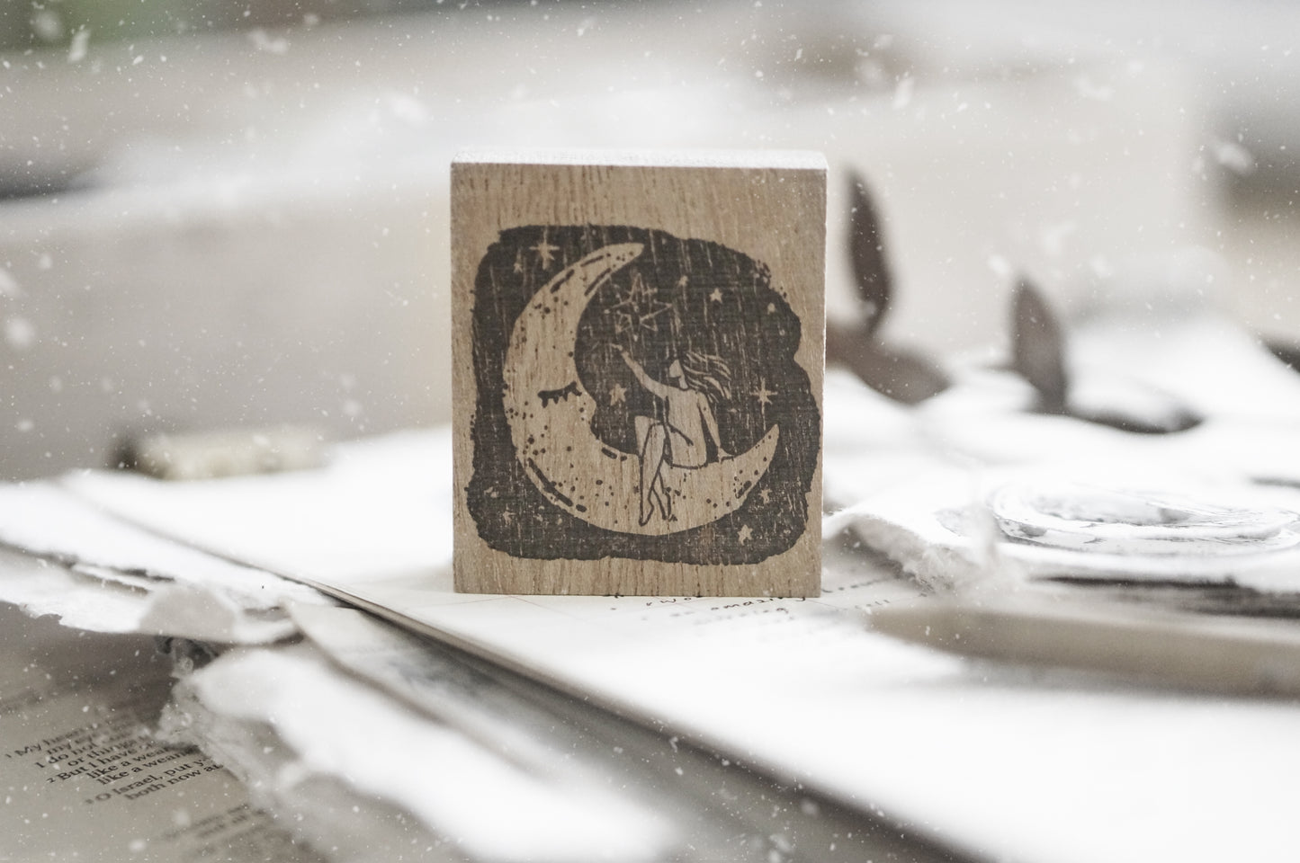 Black Milk Project "Prayer" Collection Rubber Stamp - Moon