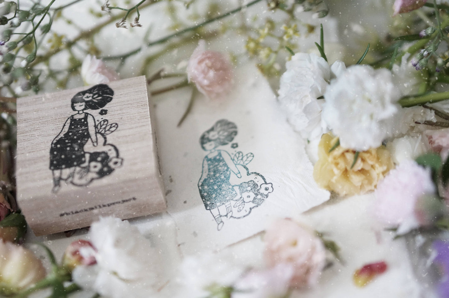 Black Milk Project "Bloom" Collection Rubber Stamp - Miss Bella