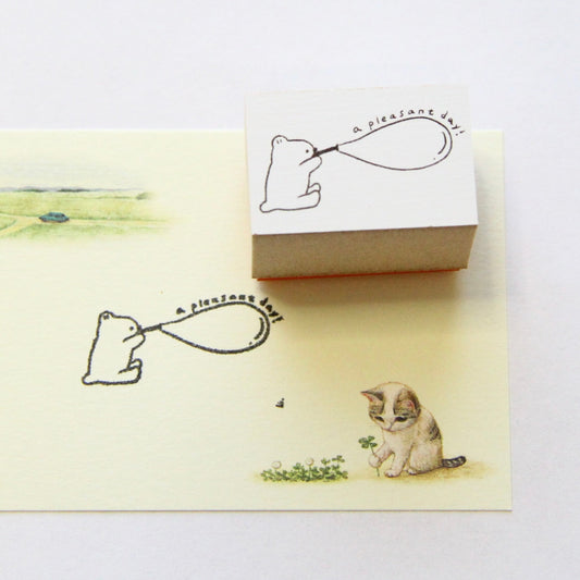 ranmyu Rubber Stamp - Blowing Bubbles