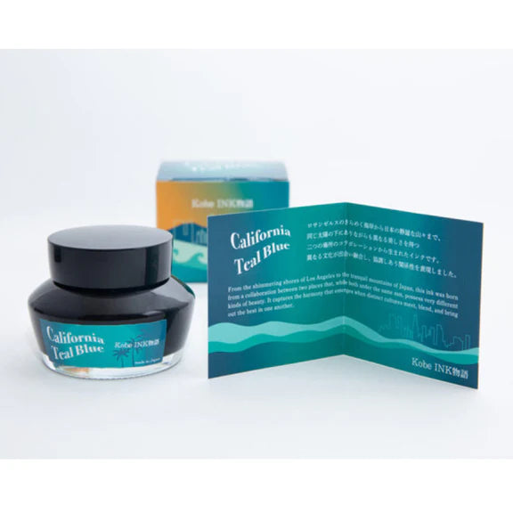 Nagasawa Kobe Bottled Ink - California Teal Blue, Special Color