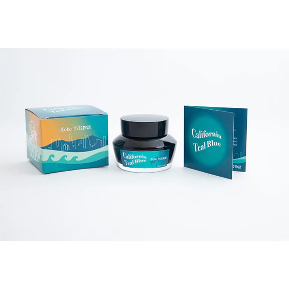 Nagasawa Kobe Bottled Ink - California Teal Blue, Special Color
