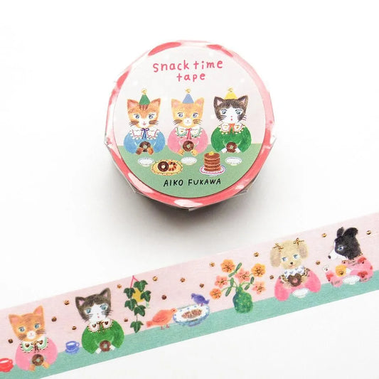 cozyca products x Aiko Fukawa Gold Foil Washi Tape - snack time