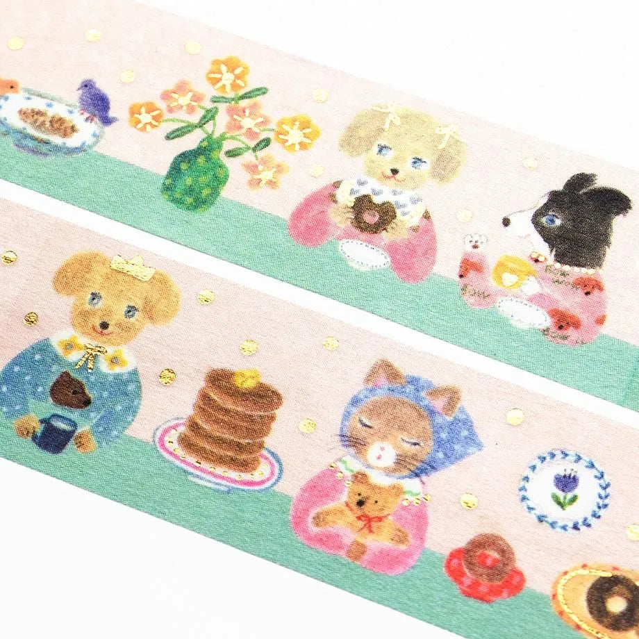 cozyca products x Aiko Fukawa Gold Foil Washi Tape - snack time