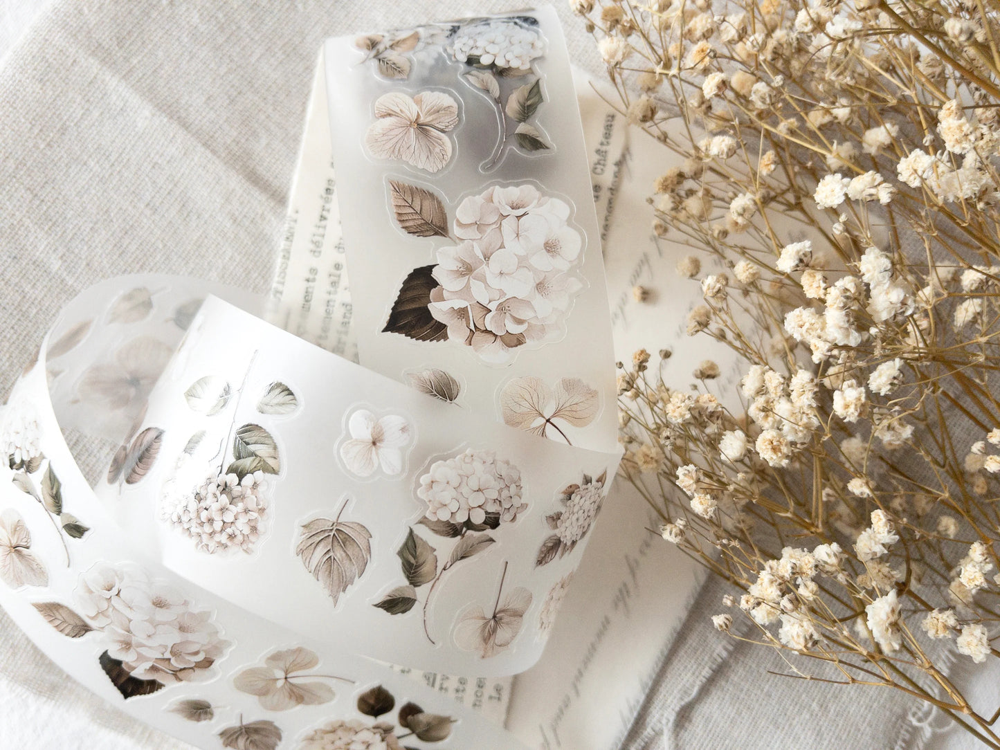 Crea with Gaby Pre-Cut Floral PET Tape - Memories Vol.2 - Hydrangea Smaller Roll