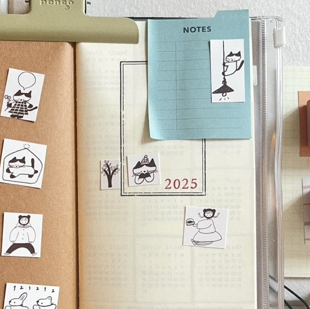 ranmyu Rubber Stamp - 2x4cm, 3 designs