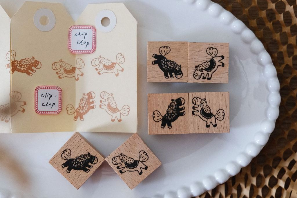 Eileen Tai Rubber Stamp - Clip-Clop, 2 designs