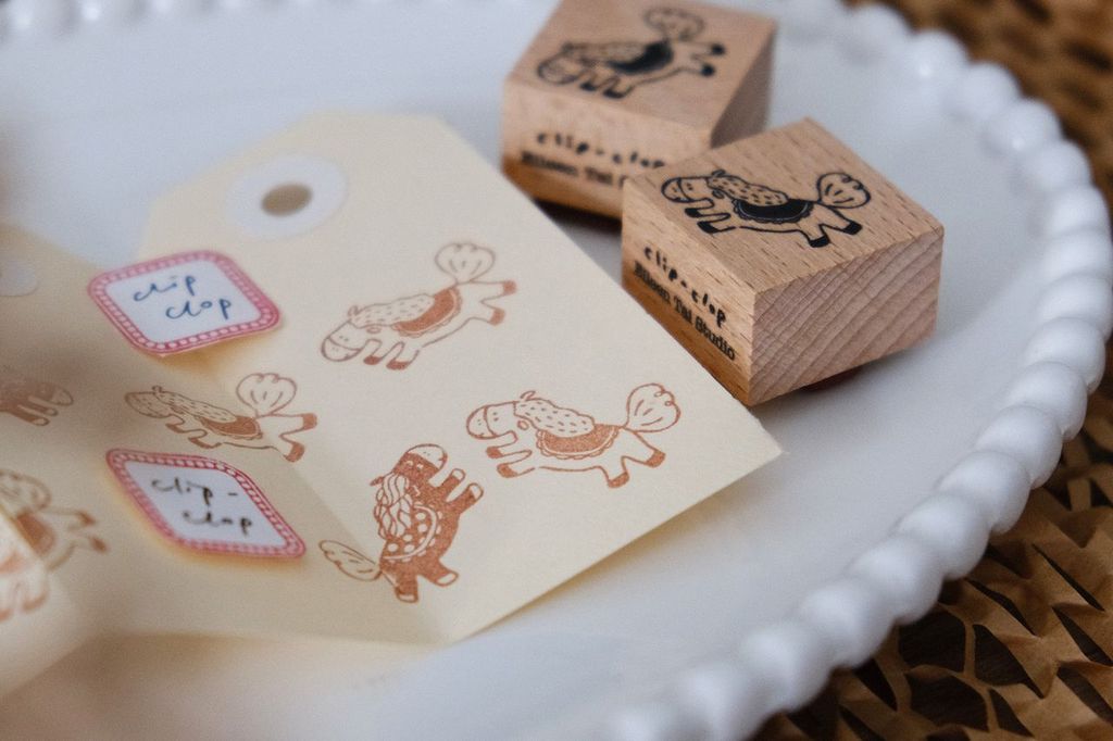Eileen Tai Rubber Stamp - Clip-Clop, 2 designs