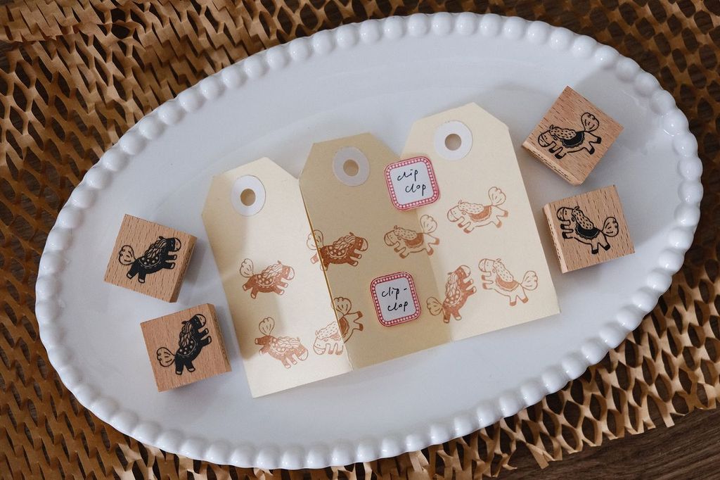 Eileen Tai Rubber Stamp - Clip-Clop, 2 designs