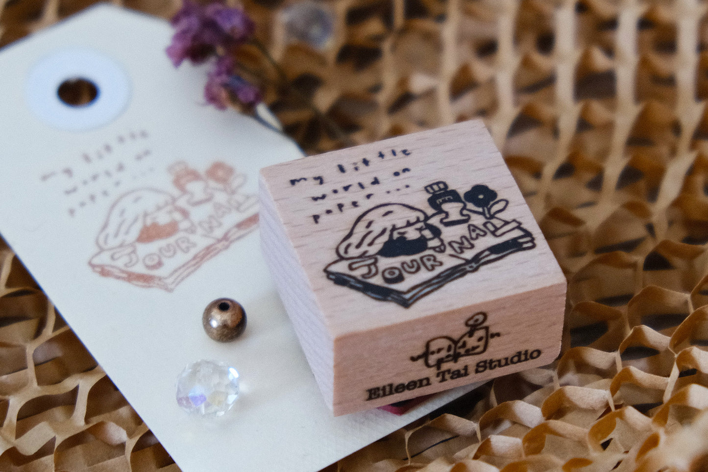 Eileen Tai Rubber Stamp - My World on Paper (Journaling Girl)