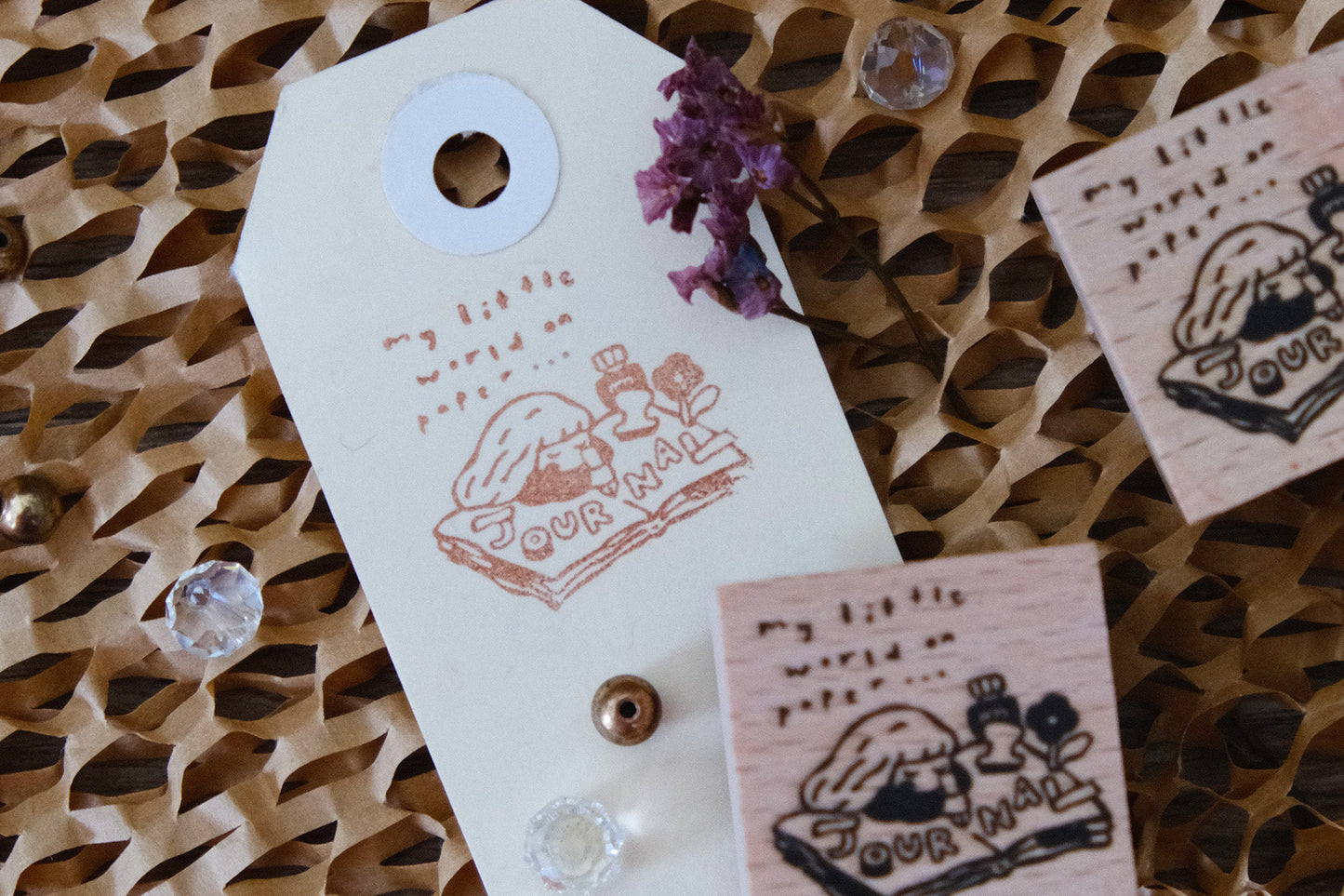 Eileen Tai Rubber Stamp - My World on Paper (Journaling Girl)