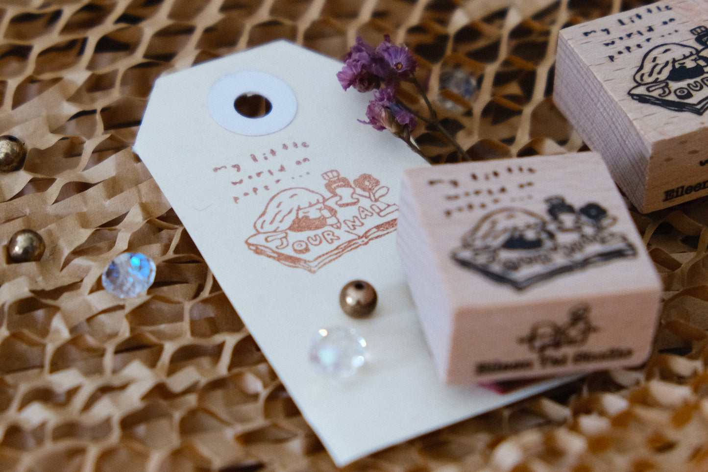 Eileen Tai Rubber Stamp - My World on Paper (Journaling Girl)