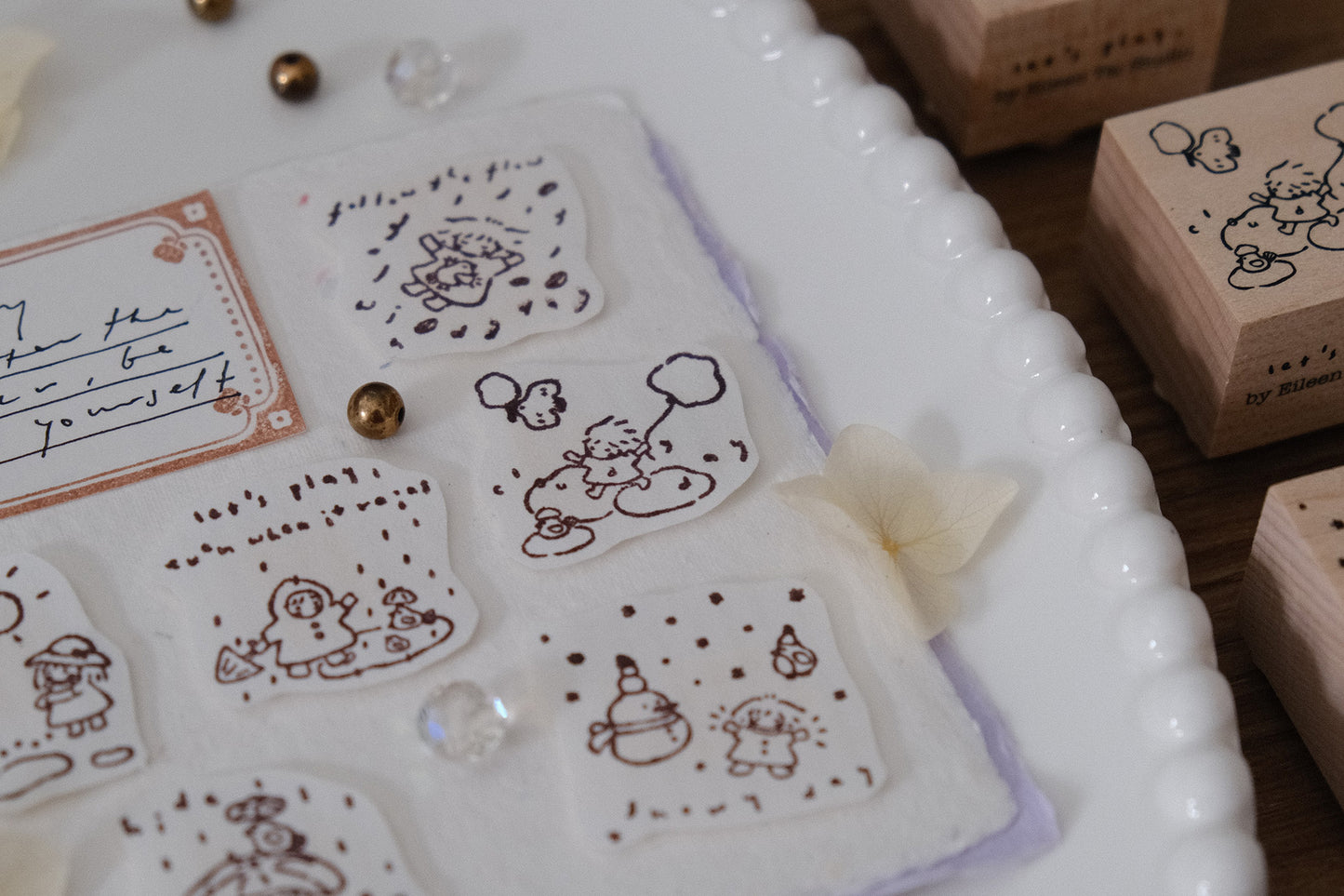 Eileen Tai Rubber Stamp - Let's Play, 6 Designs