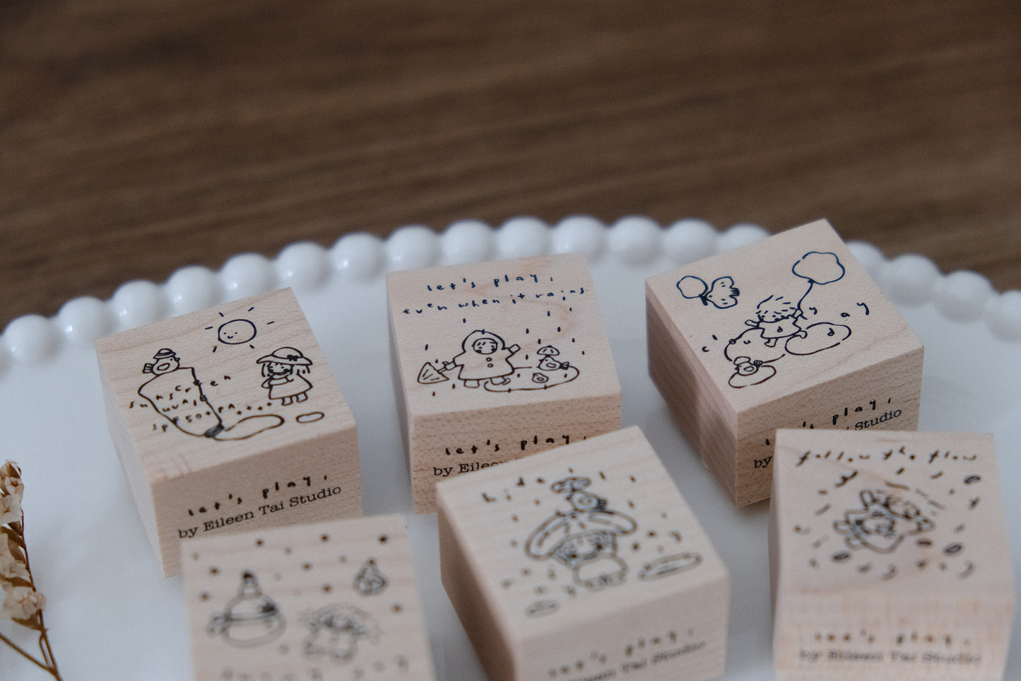 Eileen Tai Rubber Stamp - Let's Play, 6 Designs