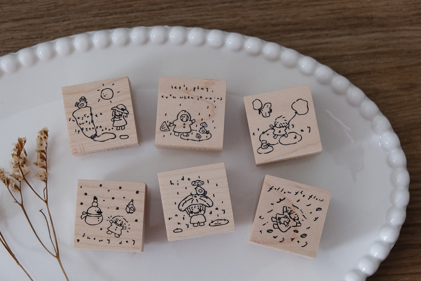 Eileen Tai Rubber Stamp - Let's Play, 6 Designs