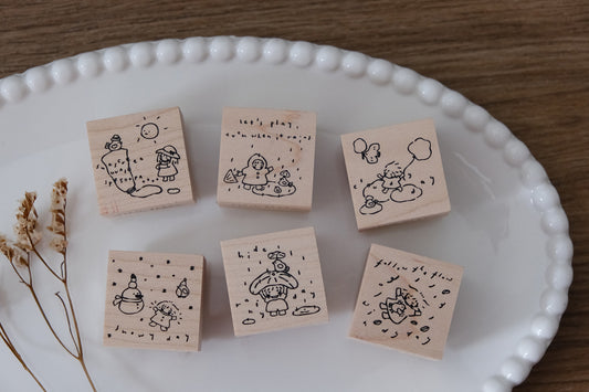 Eileen Tai Rubber Stamp - Let's Play, 6 Designs