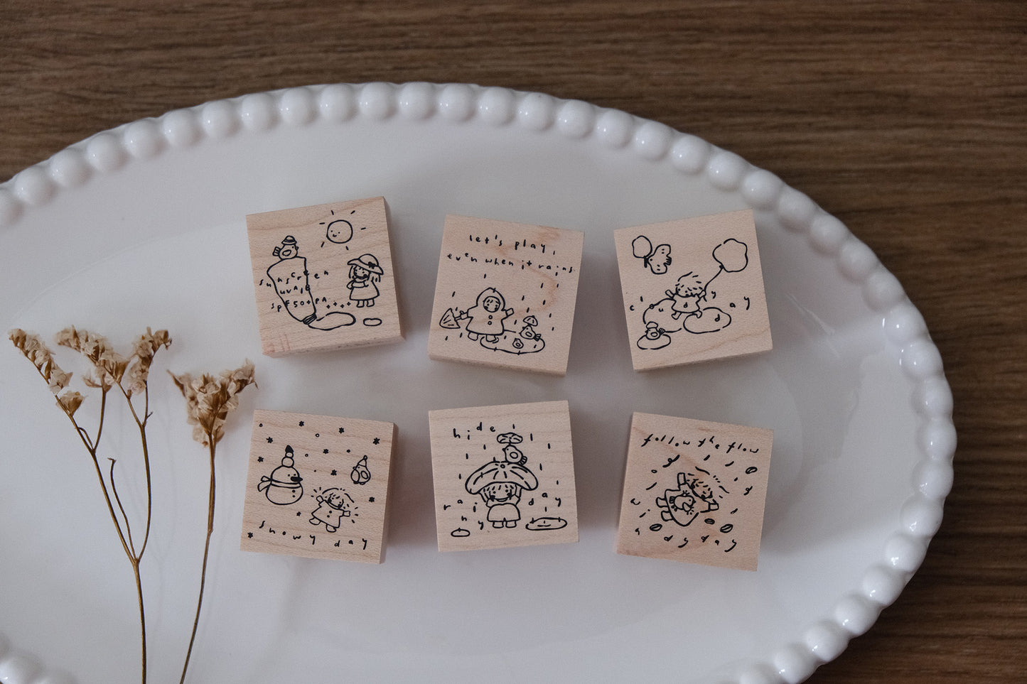 Eileen Tai Rubber Stamp - Let's Play, 6 Designs