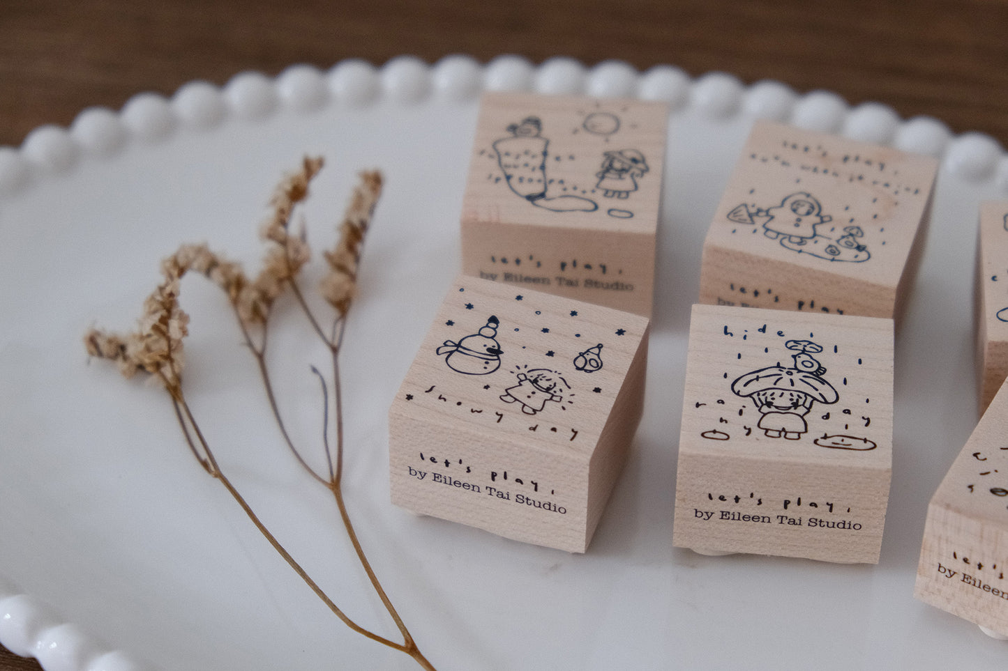 Eileen Tai Rubber Stamp - Let's Play, 6 Designs