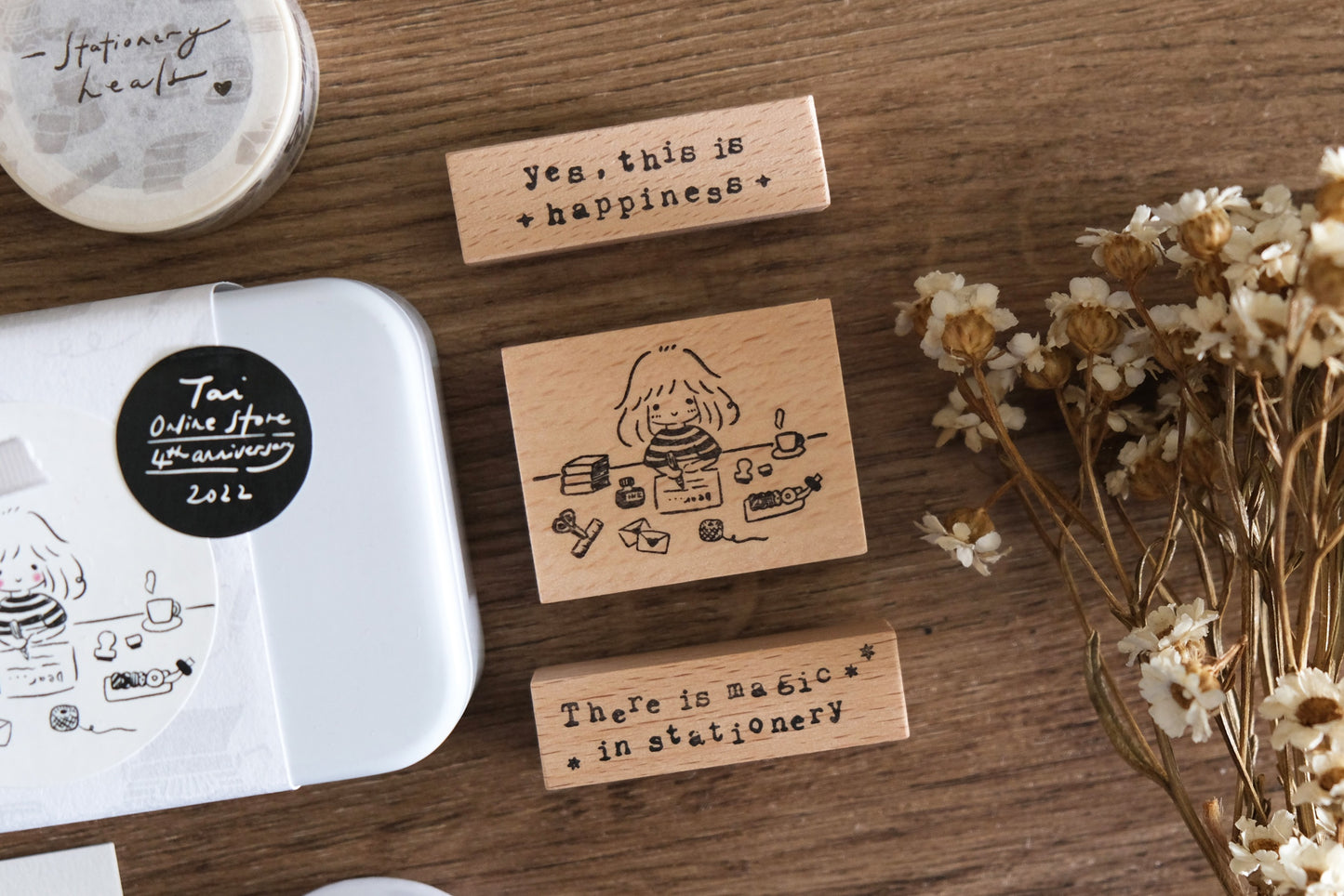Eileen Tai Typewriter Font Rubber Stamp - There is magic in stationery