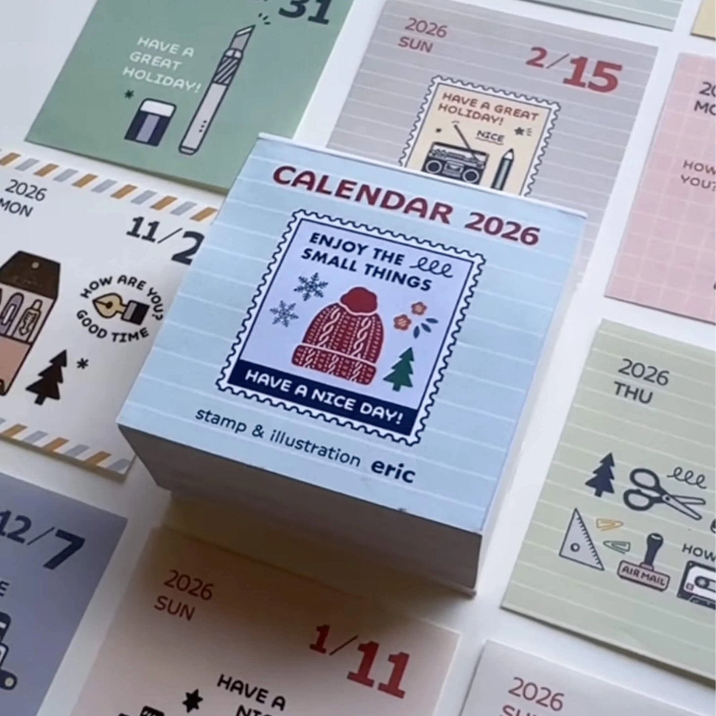 eric small things 2026 Color Tear-off Daily Calendar