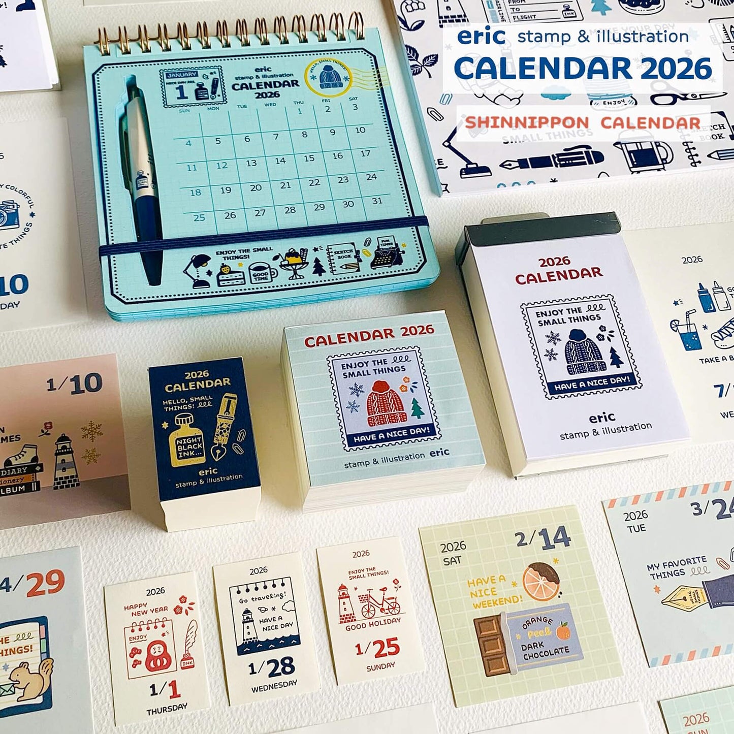 eric small things 2026 Color Tear-off Daily Calendar