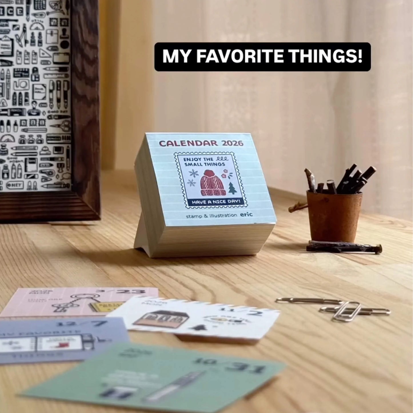 eric small things 2026 Color Tear-off Daily Calendar