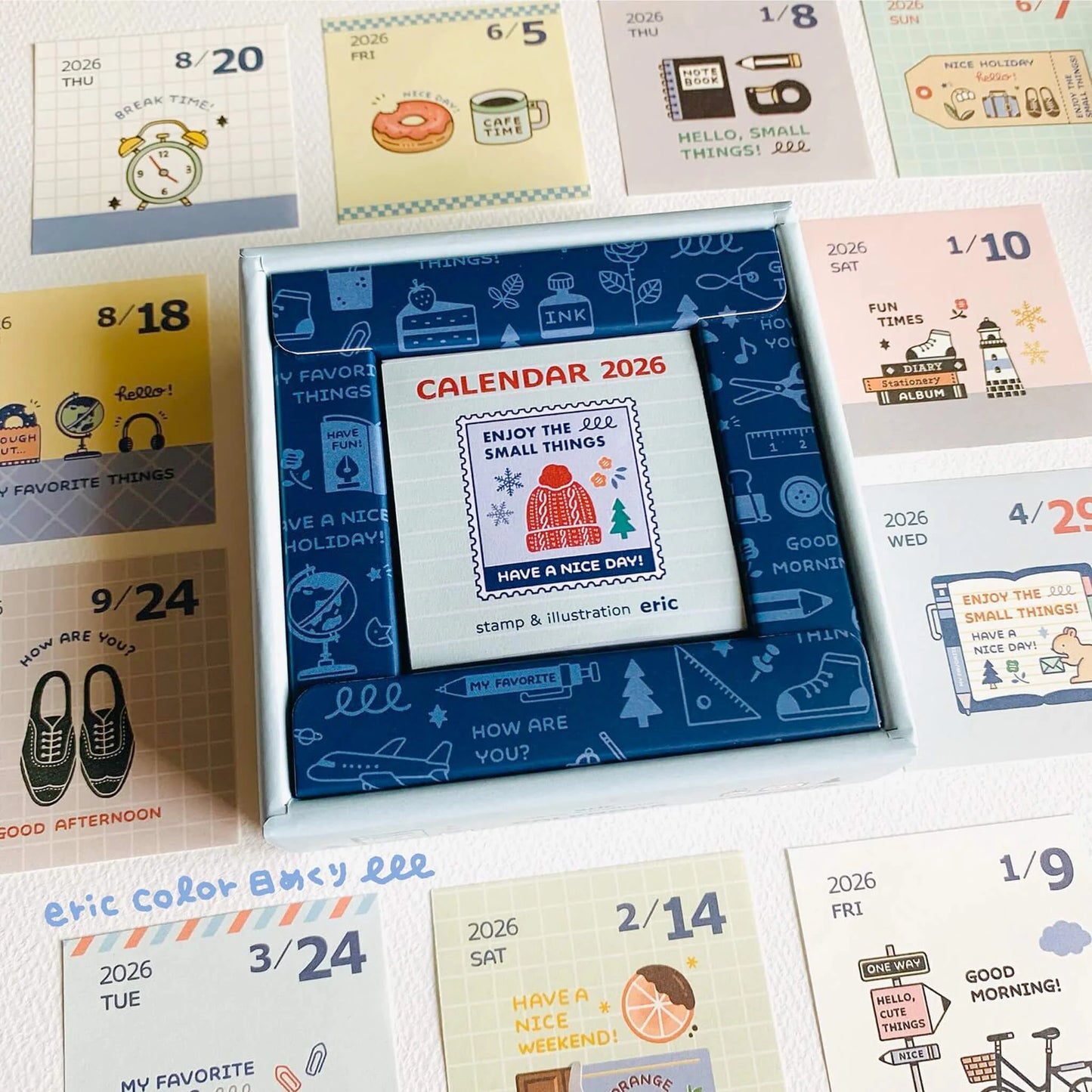 eric small things 2026 Color Tear-off Daily Calendar