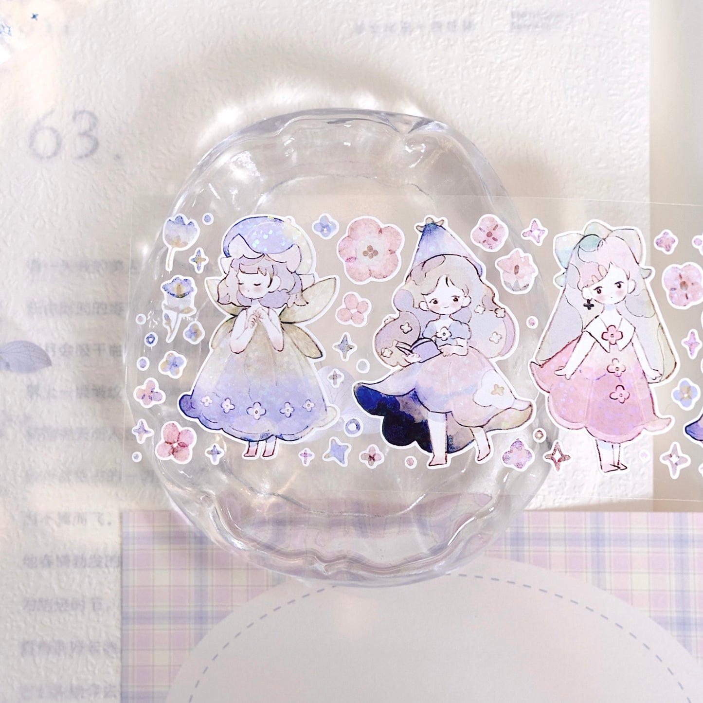 Freckles Tea Vol.4 Little Fairy Kiss-cut PET Tape, with Special Effects