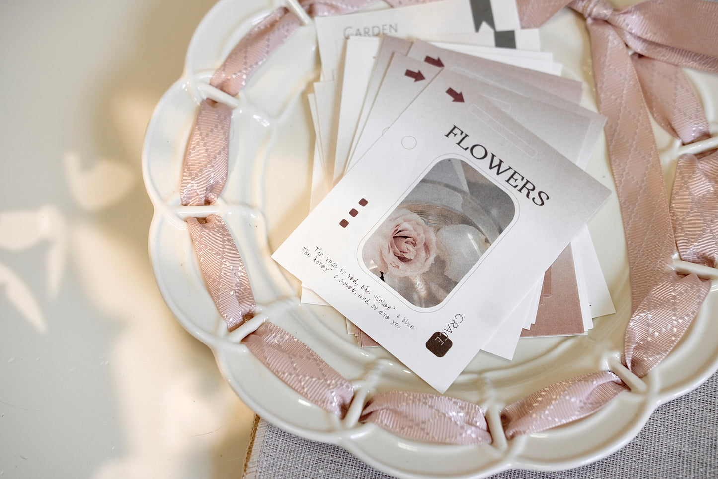 Freckles Tea Vol.4 Rose Garden Memo Paper Packet, 50pcs