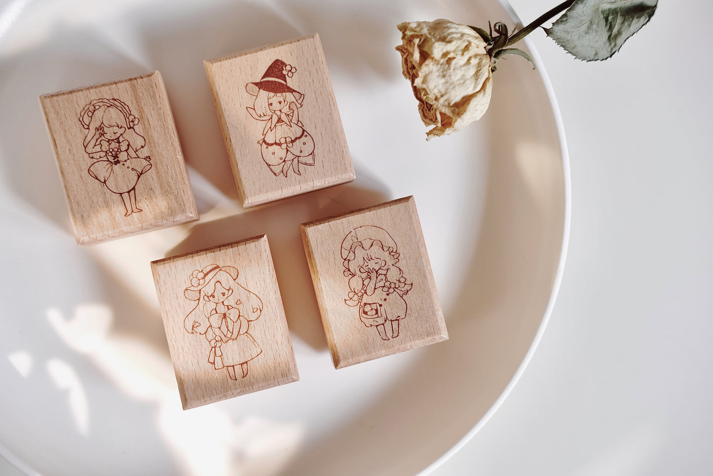 Freckles Tea Vol.4 Rubber Stamp Set, 2 designs