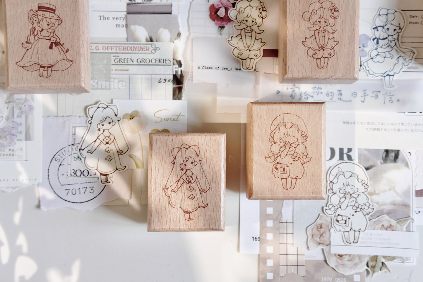 Freckles Tea Vol.4 Rubber Stamp Set, 2 designs