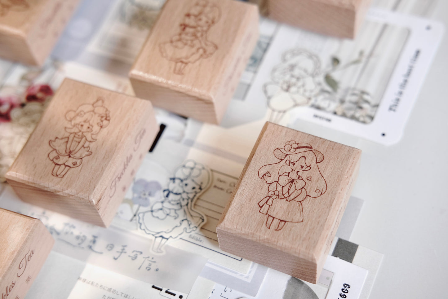 Freckles Tea Vol.4 Rubber Stamp Set, 2 designs