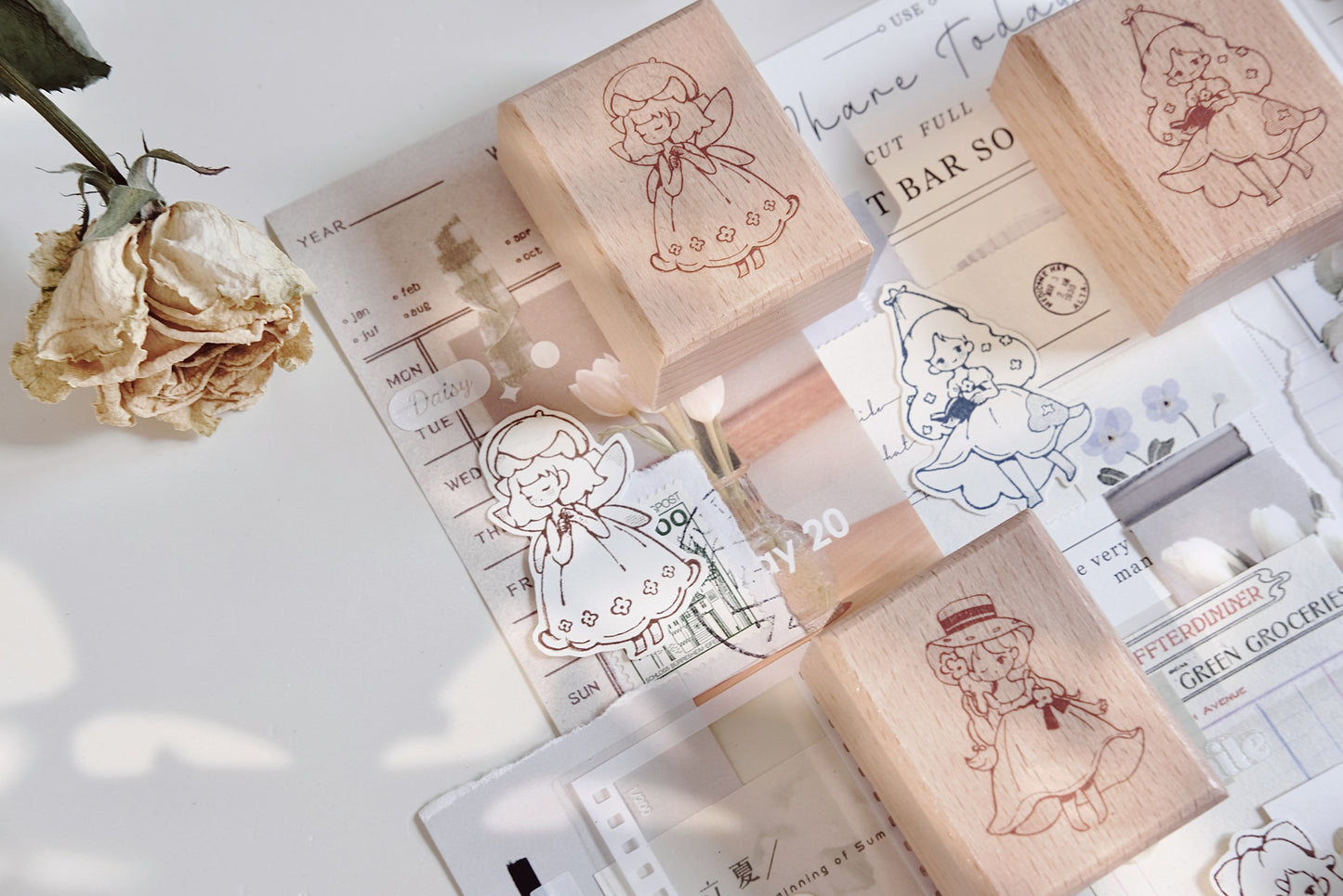 Freckles Tea Vol.4 Rubber Stamp Set, 2 designs