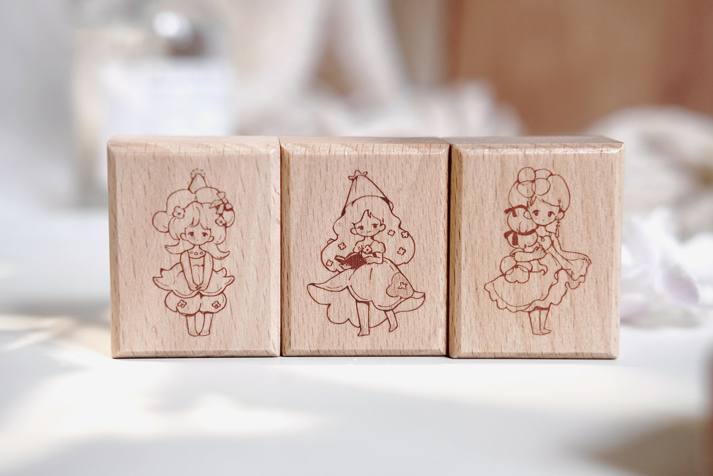 Freckles Tea Vol.4 Rubber Stamp Set, 2 designs