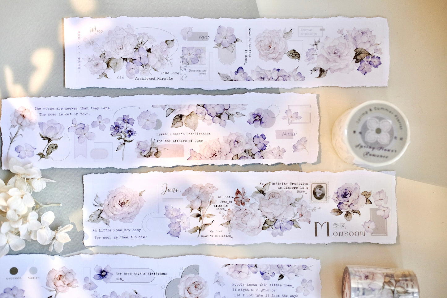 Freckles Tea Vol.4 Spring Flowers Washi/PET Tape