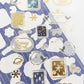 Furukawashiko Gold Foil Washi Sticker Sheet - Bird and Star, Winter Limited