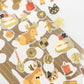 Furukawashiko Gold Foil Washi Sticker Sheet - Cookie and Reindeer, Winter Limited