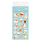 Furukawashiko Gold Foil Washi Sticker Sheet - Dog in Snowy World, Winter Limited