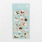 Furukawashiko Gold Foil Washi Sticker Sheet - Dog in Snowy World, Winter Limited