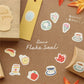 Furukawashiko Washi Flake Seal Sticker Packet - Apple and Bunny, Limited Edition