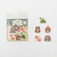 Furukawashiko Washi Flake Seal Sticker Packet - Kuma and Knit, Winter Limited