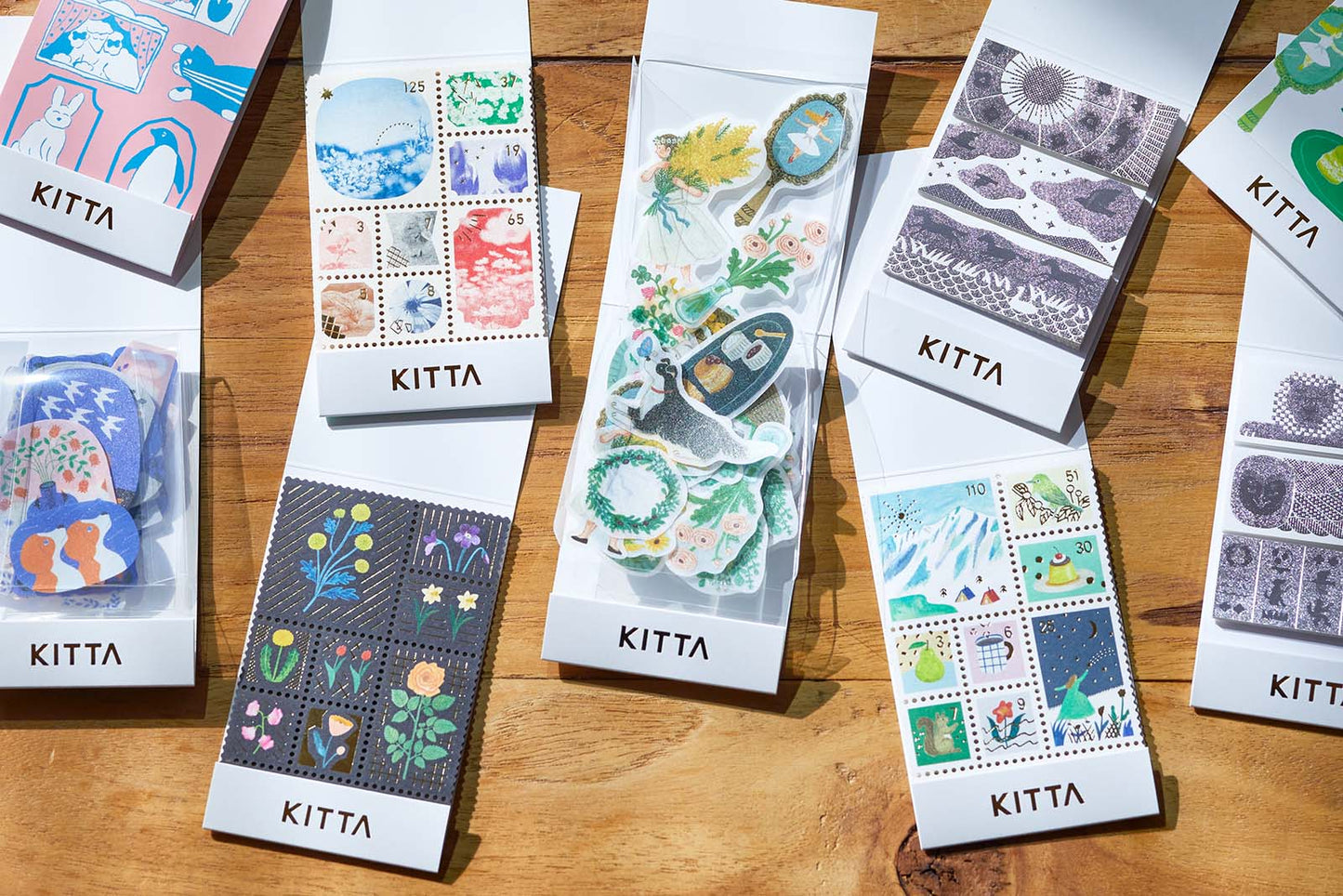 KITTA Portable Stamp-style Washi Tape - Gold Foil - Flower