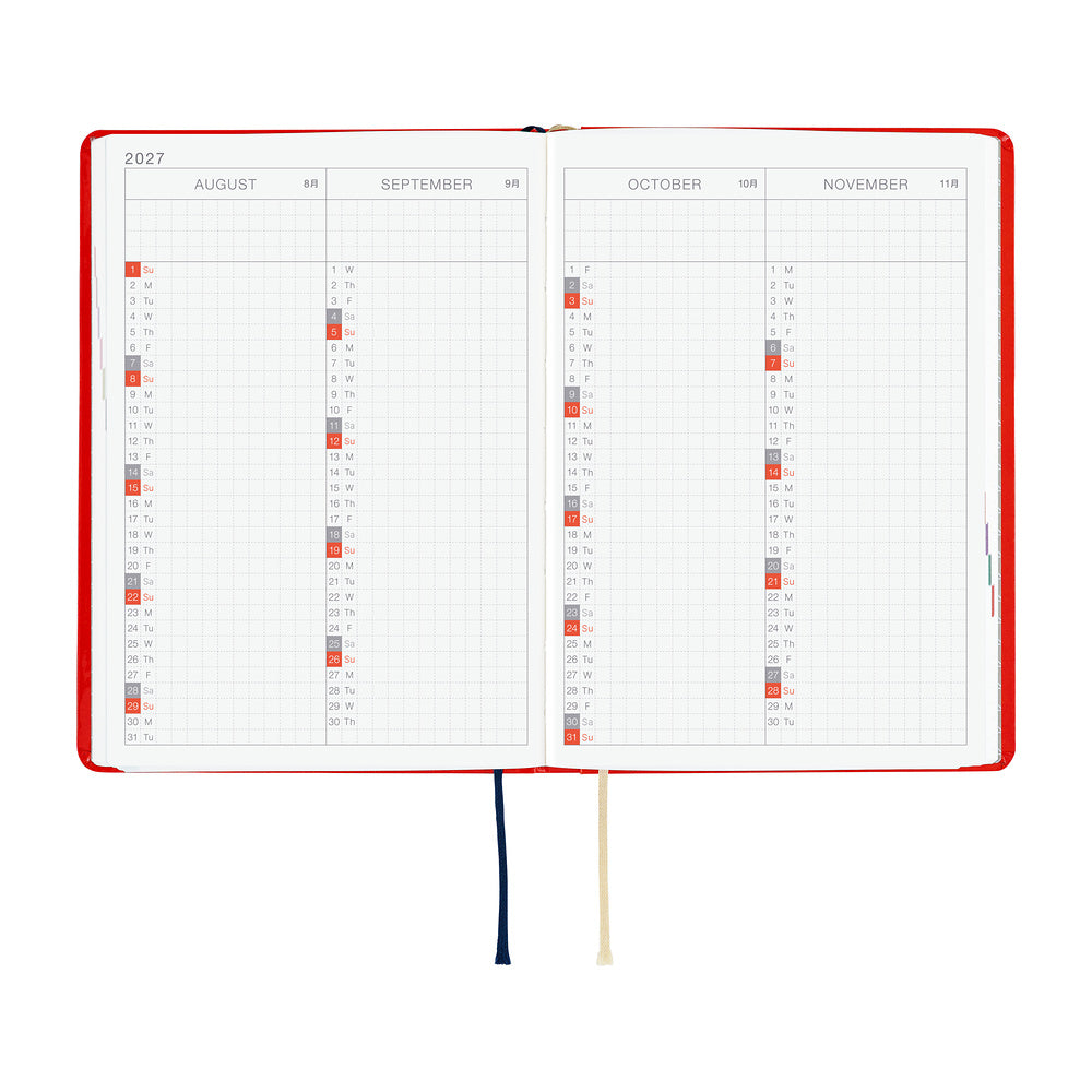 Hobonichi Techo 2027 HON A6 - Yumi Kitagishi: White Cat and Rabbit's Tea Room