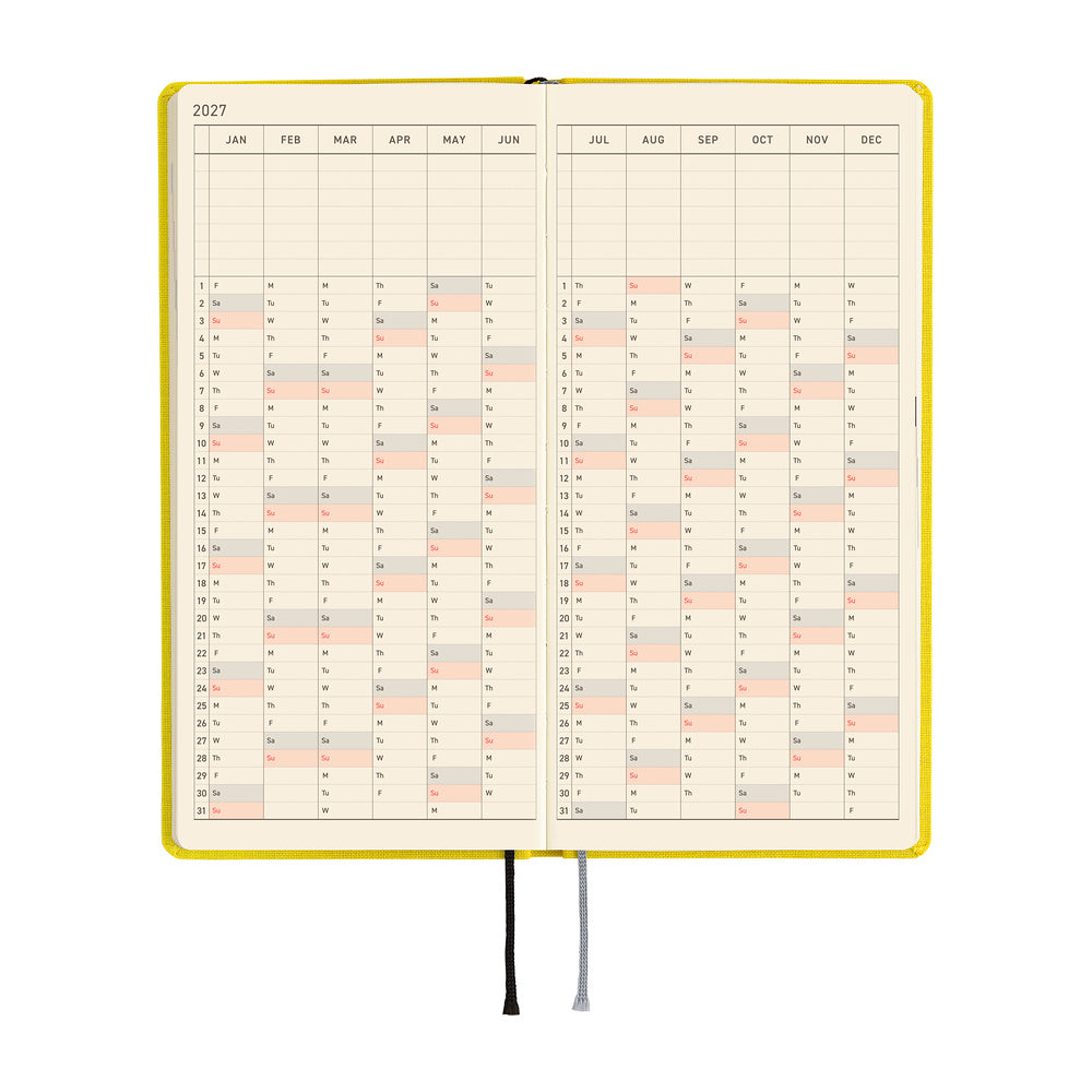 Hobonichi Weeks 2027 - Colors: Canaria Yellow