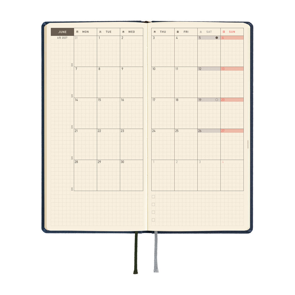Hobonichi Weeks 2027 - Colors: Midnight Blue